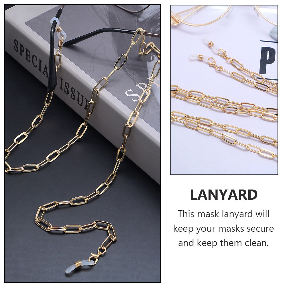 سلسلة نظارات معدنية ذهبية اللو - مراجعة Mask Chain Holder وسعره